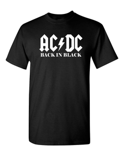 ACDC T-shirt Back in Black T-shirt Classic Rock T-shirt - Fivestartees