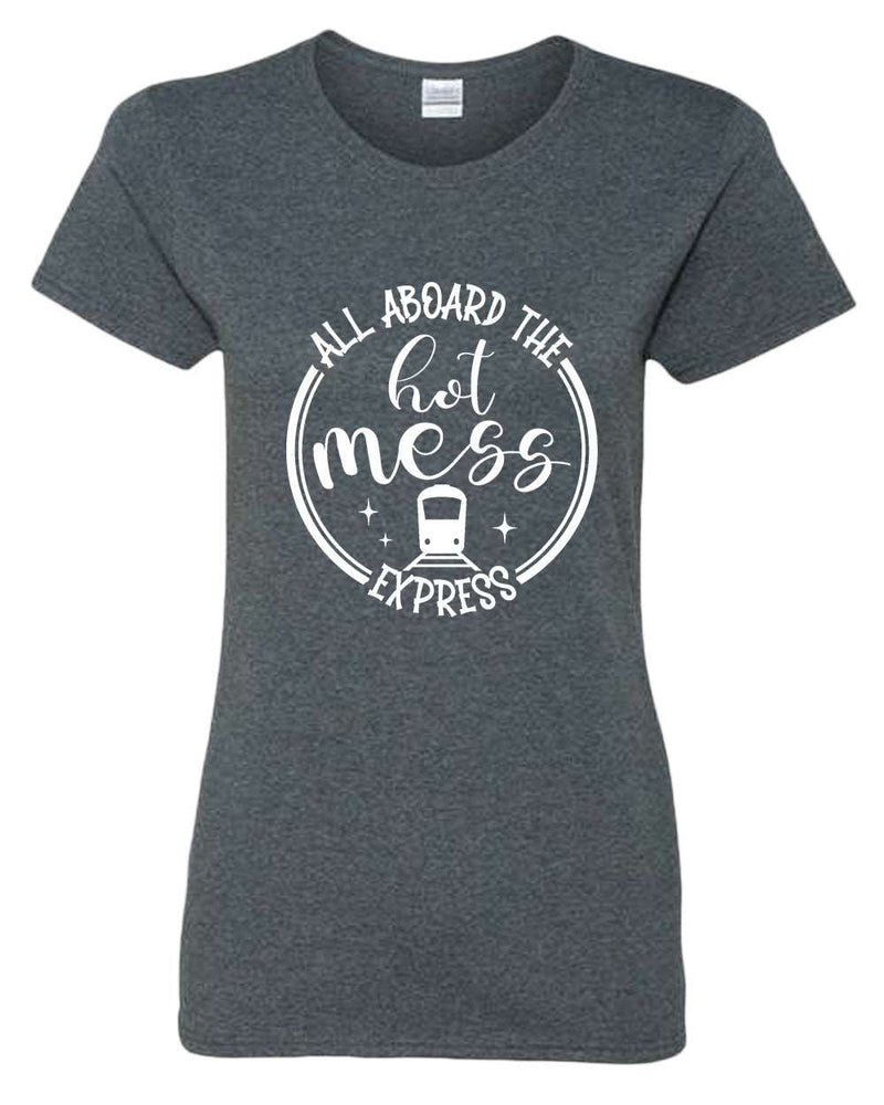 All aboard, the hot mess express funny mom tees - Fivestartees