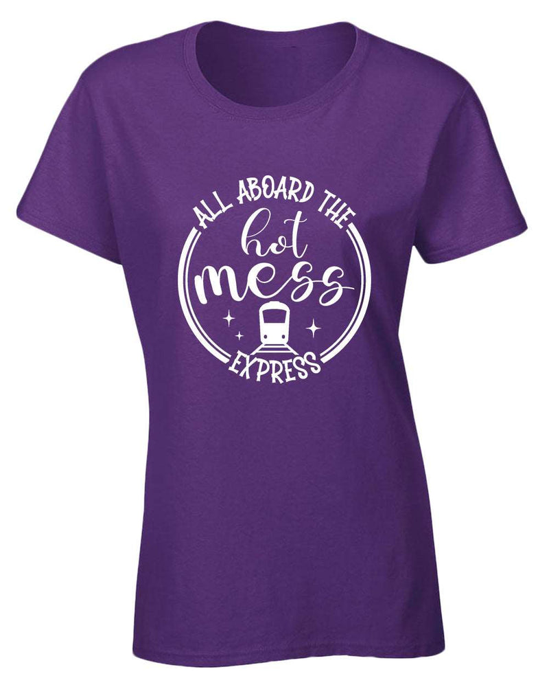 All aboard, the hot mess express funny mom tees - Fivestartees
