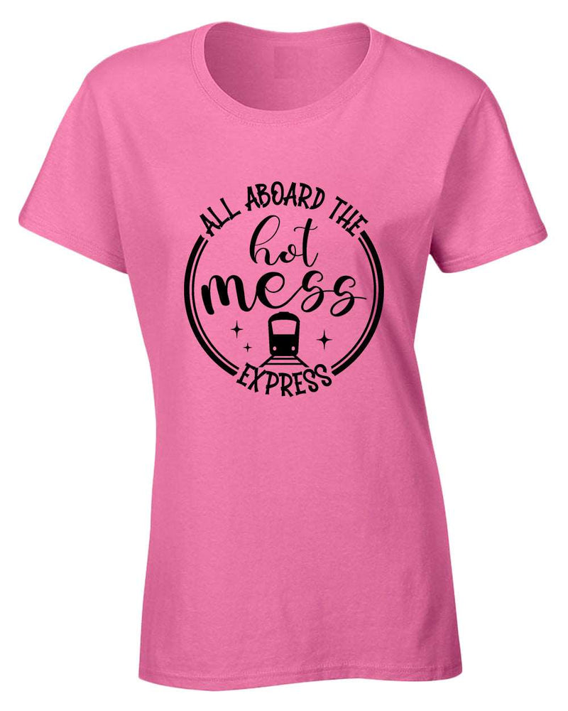 All aboard, the hot mess express funny mom tees - Fivestartees