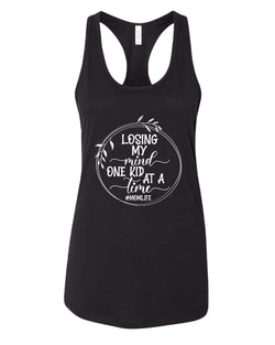 Losing my mind, one kid at a time tank top, mom life tank tops - Fivestartees