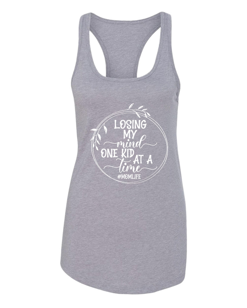 Losing my mind, one kid at a time tank top, mom life tank tops - Fivestartees