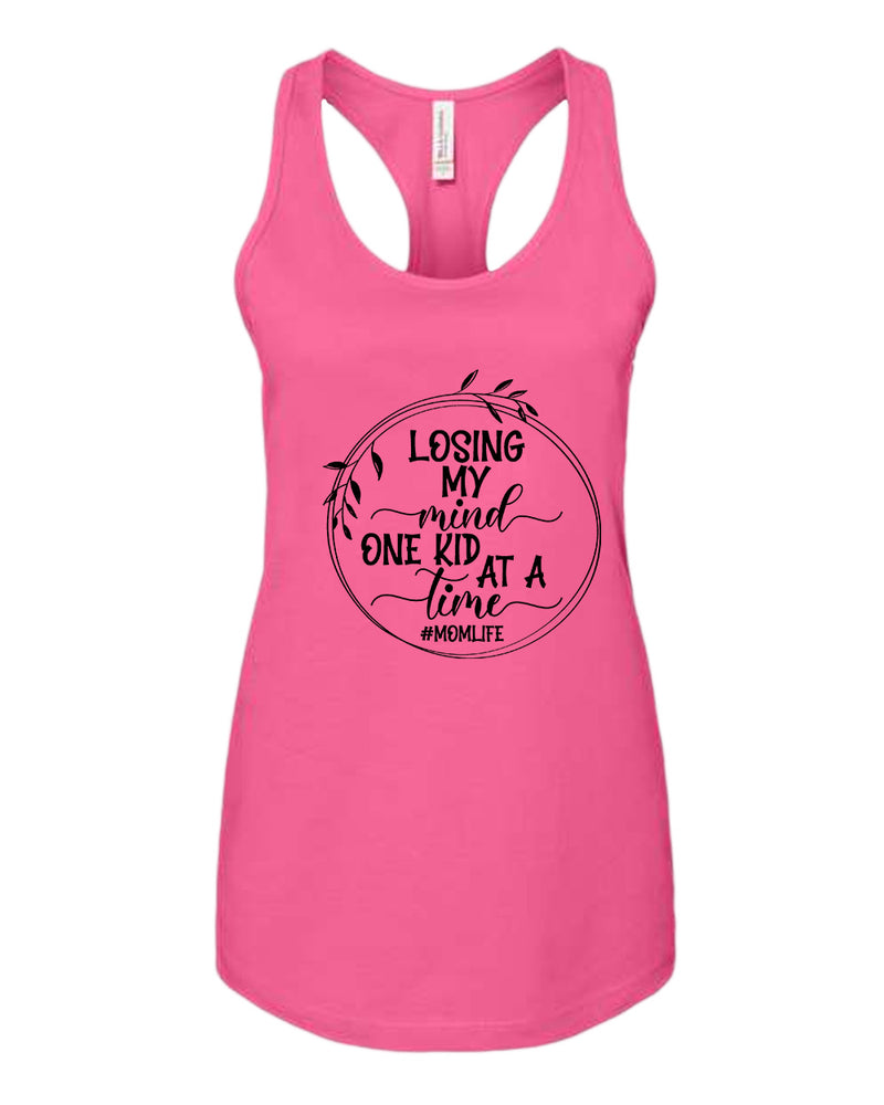 Losing my mind, one kid at a time tank top, mom life tank tops - Fivestartees