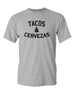 Tacos and Cervezas T-shirt Funny T Shirt Cinco de Mayo Novelty Tee - Fivestartees