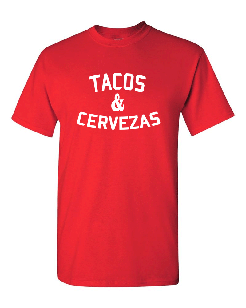Tacos and Cervezas T-shirt Funny T Shirt Cinco de Mayo Novelty Tee - Fivestartees