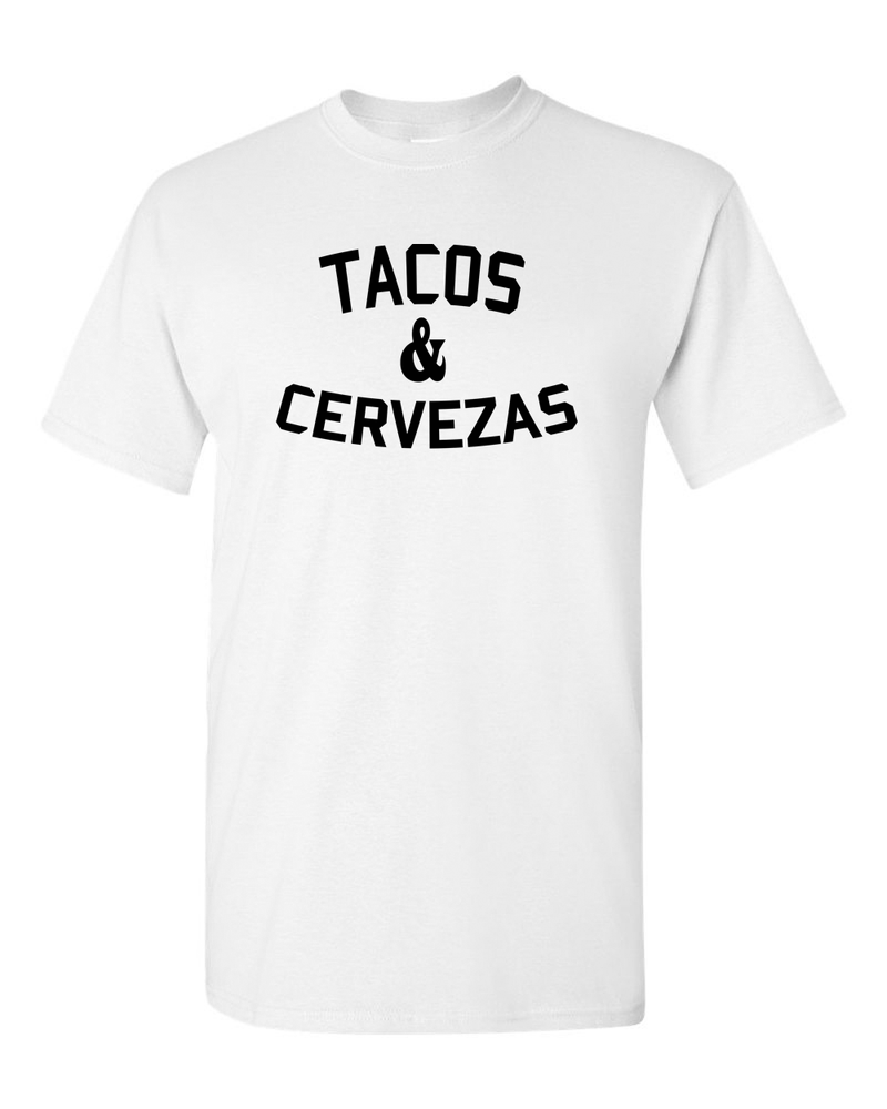 Tacos and Cervezas T-shirt Funny T Shirt Cinco de Mayo Novelty Tee - Fivestartees