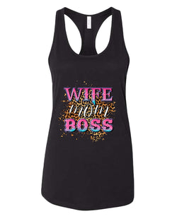 Wife Mom Boss tank top - Fivestartees