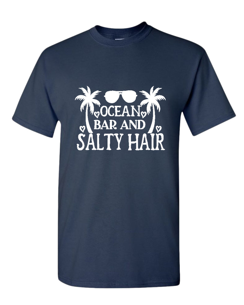 Ocean, bar and salty hair t-shirt, summer t-shirt, beach party t-shirt - Fivestartees