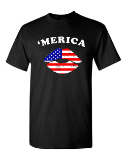 America Flag Kiss T-shirt - Patriotism T-shirt - Fivestartees