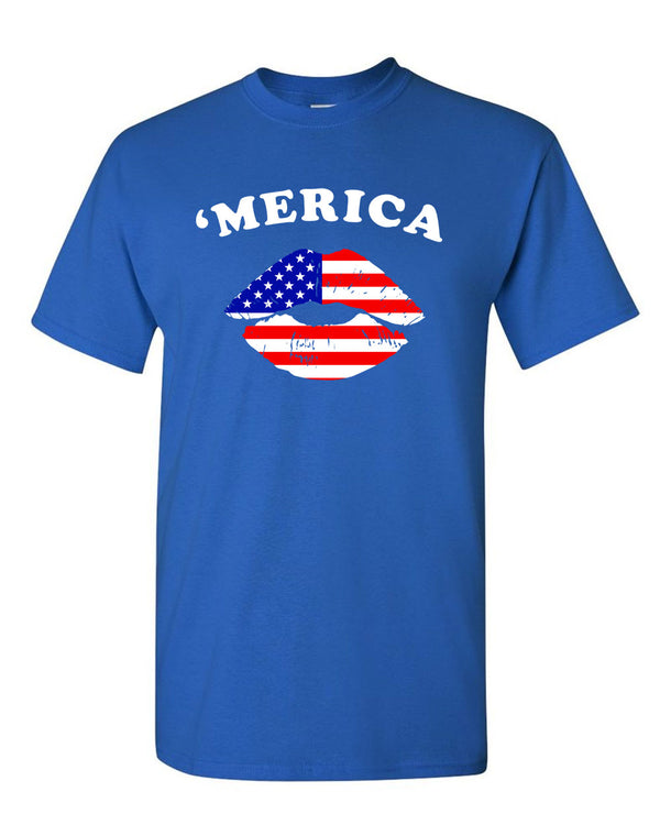 America Flag Kiss T-shirt - Patriotism T-shirt - Fivestartees