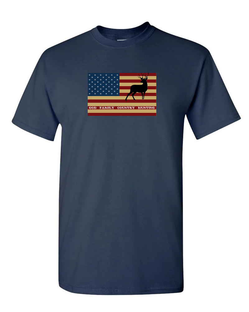American Flag Hunting T-shirt, Deer T-shirt, Country T-shirt - Fivestartees