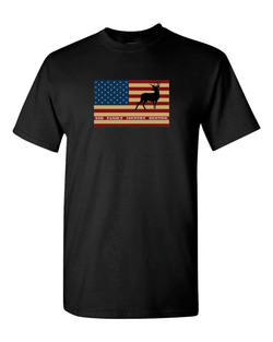 American Flag Hunting T-shirt, Deer T-shirt, Country T-shirt - Fivestartees