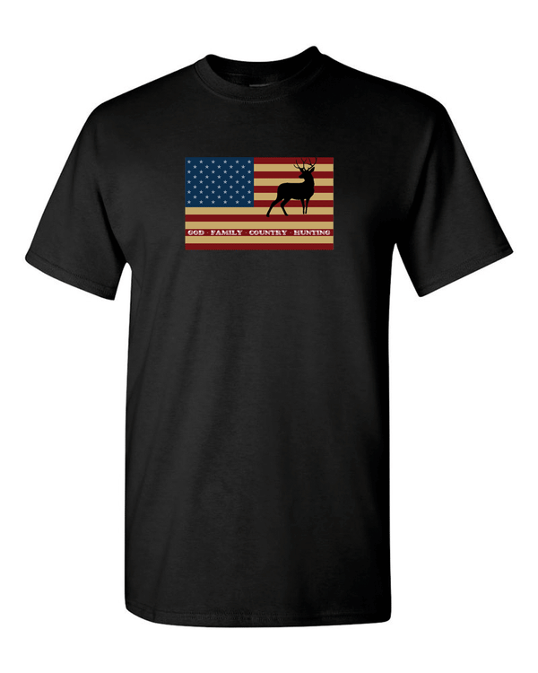 American Flag Hunting T-shirt, Deer T-shirt, Country T-shirt - Fivestartees