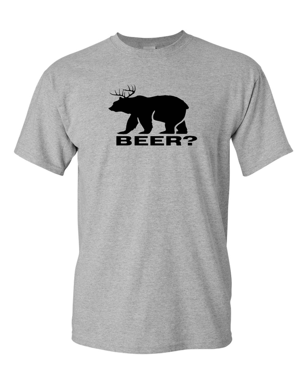 BEER Deer Bear Funny - T Shirt College Alcohol Funny Party Drinking Hunt - Fivestartees