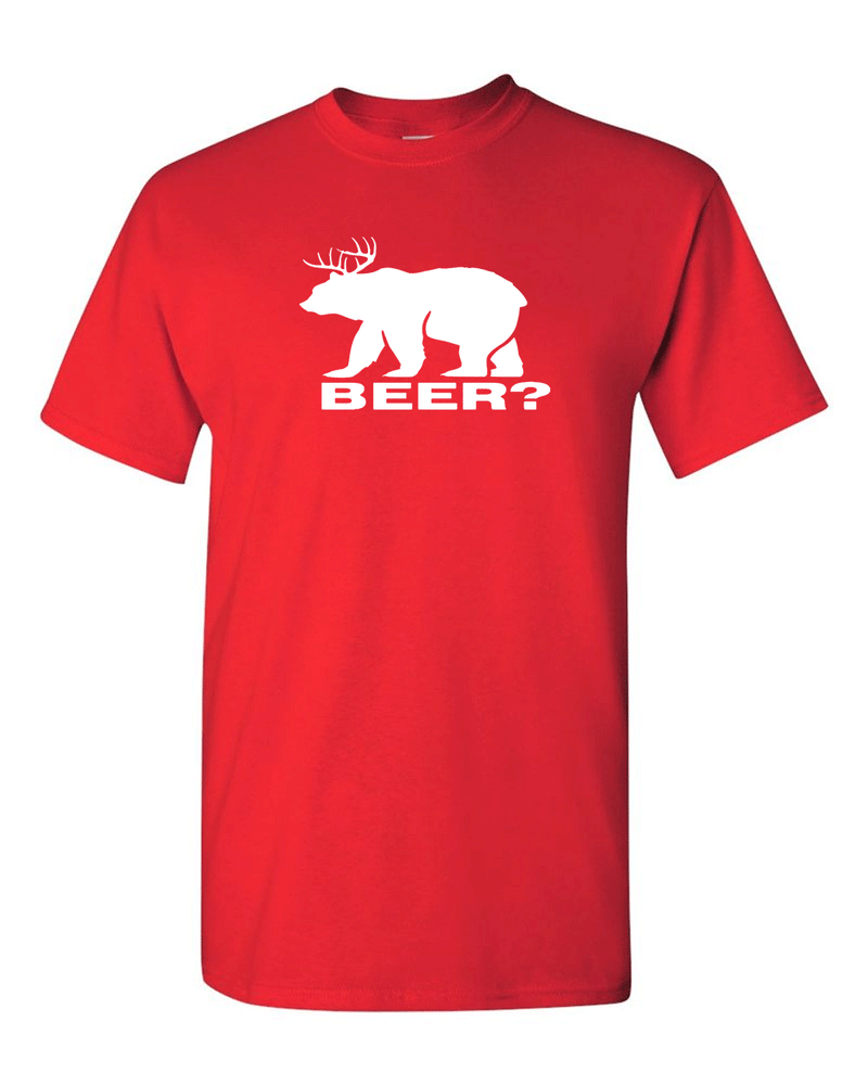 BEER Deer Bear Funny - T Shirt College Alcohol Funny Party Drinking Hunt - Fivestartees
