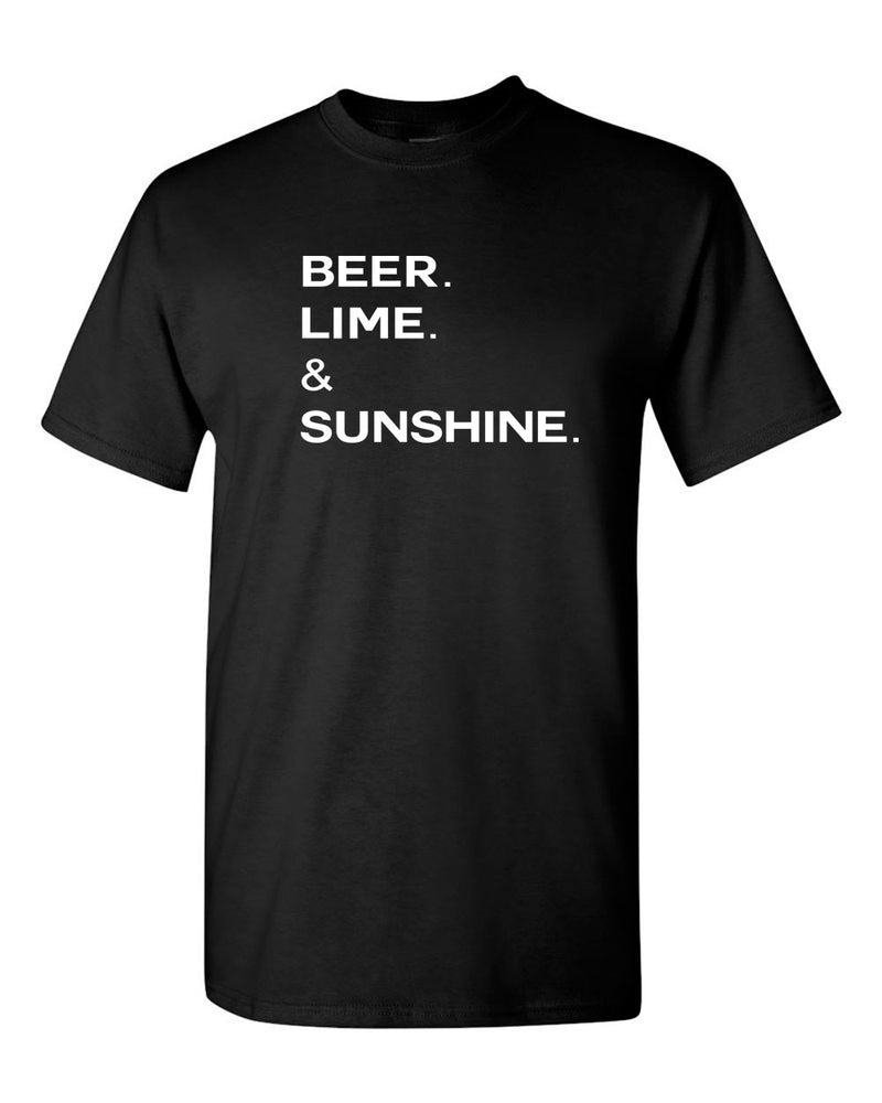 Beer Lime and Sunshine t-shirt drinking tees - Fivestartees