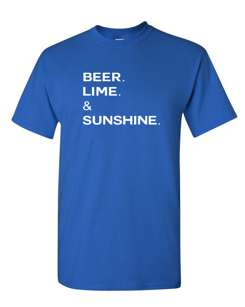 Beer Lime and Sunshine t-shirt drinking tees - Fivestartees