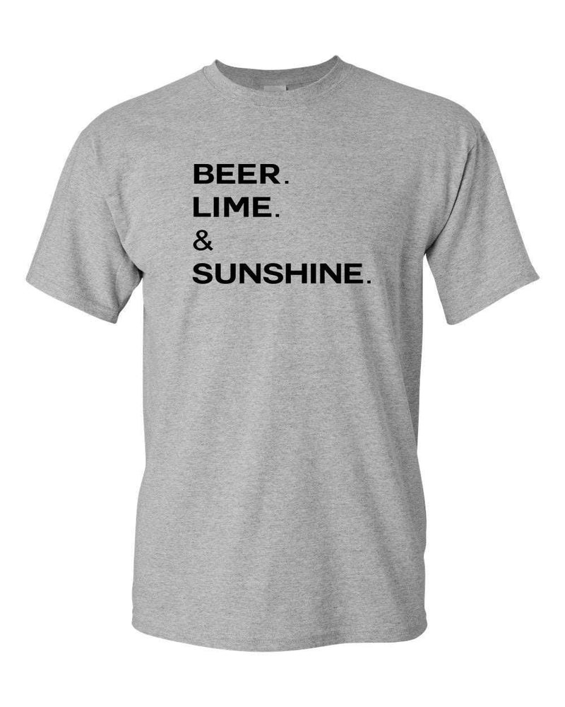 Beer Lime and Sunshine t-shirt drinking tees - Fivestartees