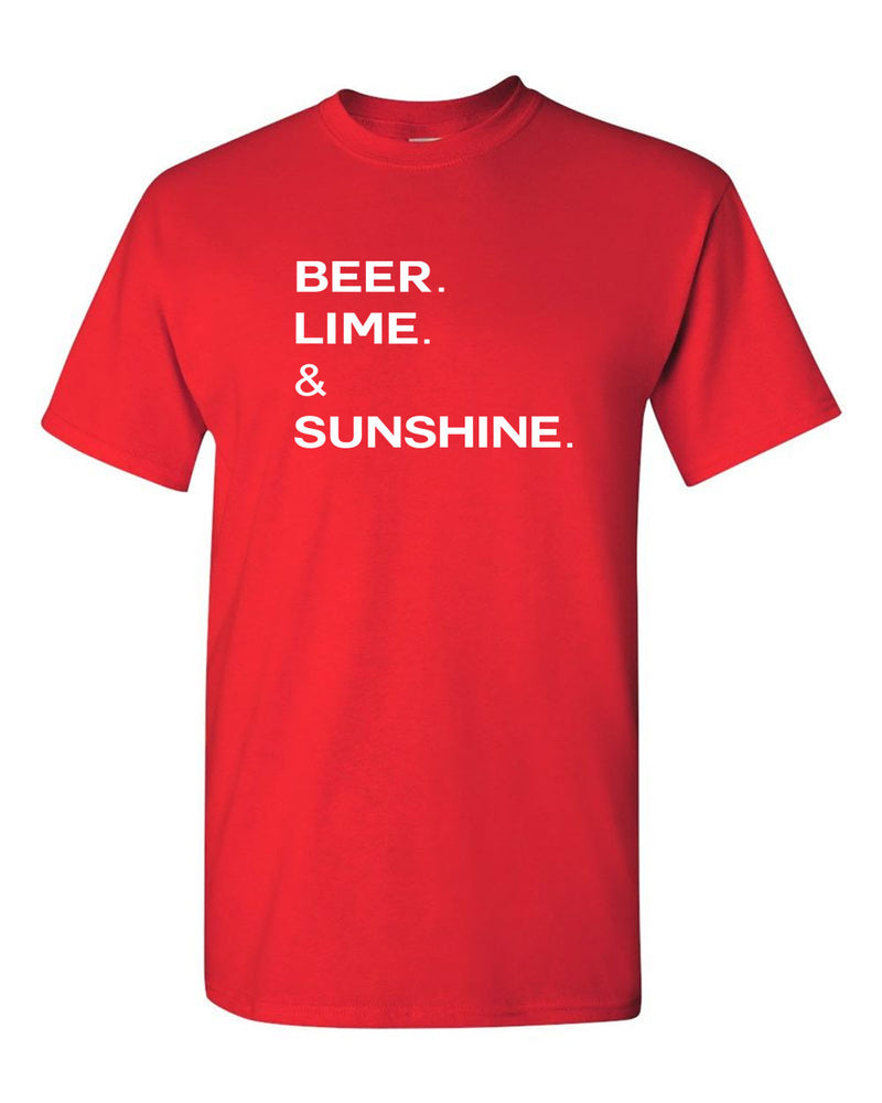 Beer Lime and Sunshine t-shirt drinking tees - Fivestartees