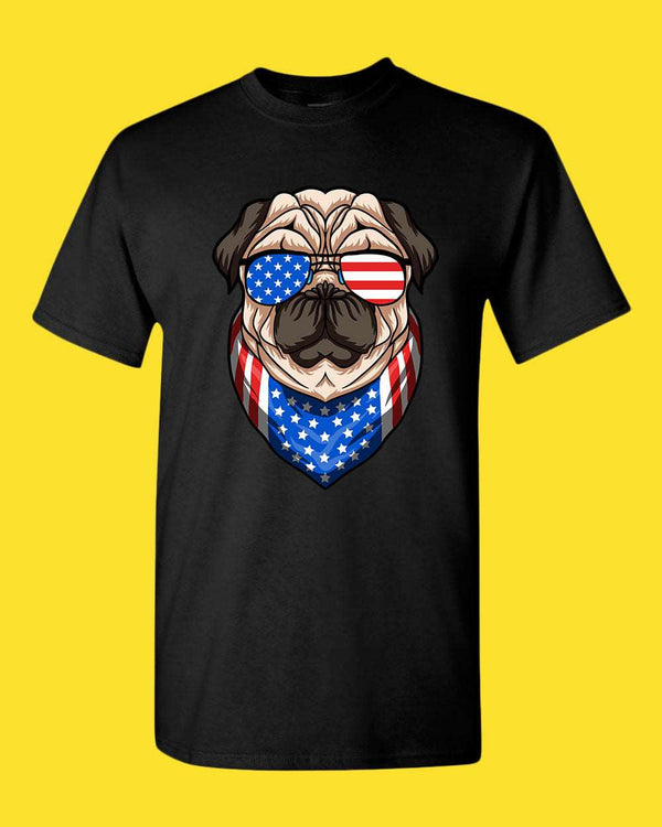 American T-shirt USA Flag with Dog T-shirt - Fivestartees