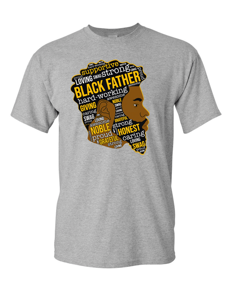 Father's Day T-shirt, Dad T-shirt, Black Father T-shirt - Fivestartees
