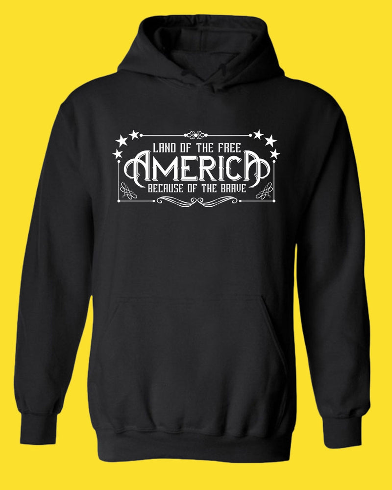 Land of the Free Because of the Brave hoodie American hoodie - Fivestartees