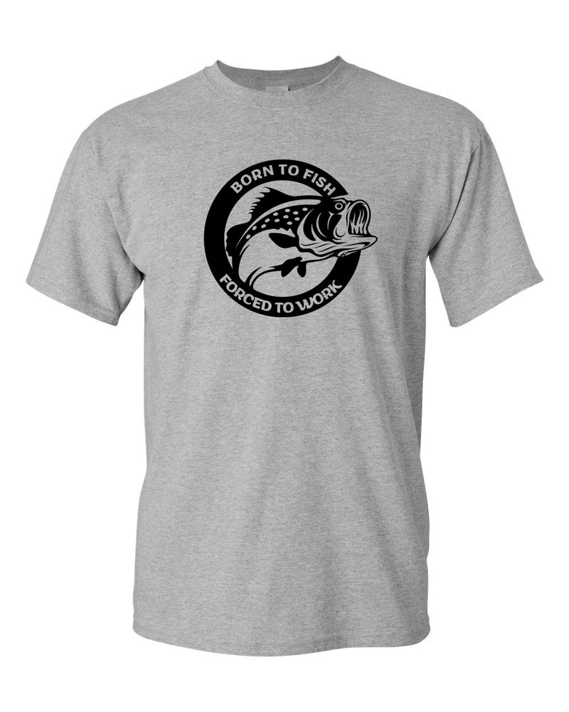 Born To Fish Forced To Work T-shirt Fishing T-Shirt - Fivestartees