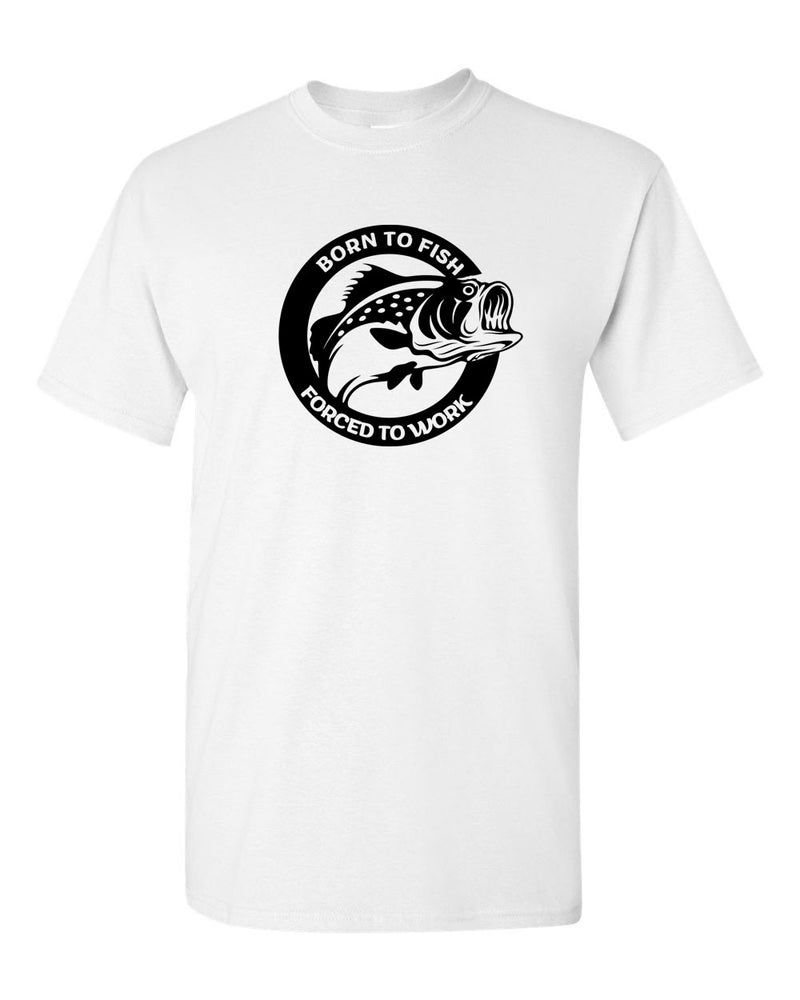 Born To Fish Forced To Work T-shirt Fishing T-Shirt - Fivestartees