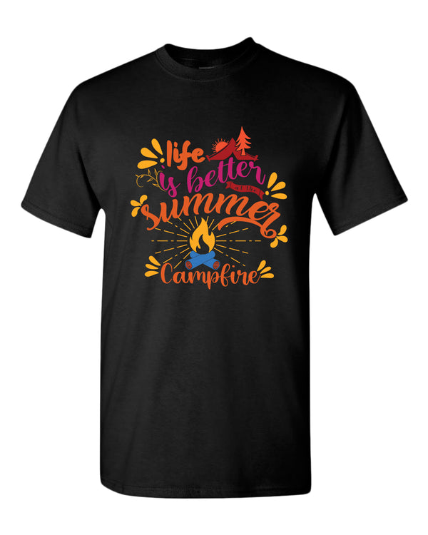 Life is better campfire t-shirt, summer t-shirt, beach party t-shirt - Fivestartees