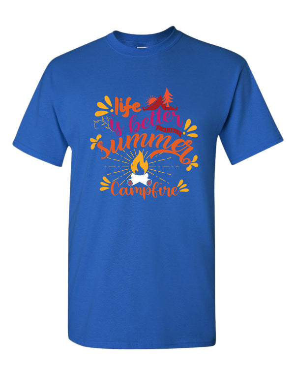 Life is better campfire t-shirt, summer t-shirt, beach party t-shirt - Fivestartees