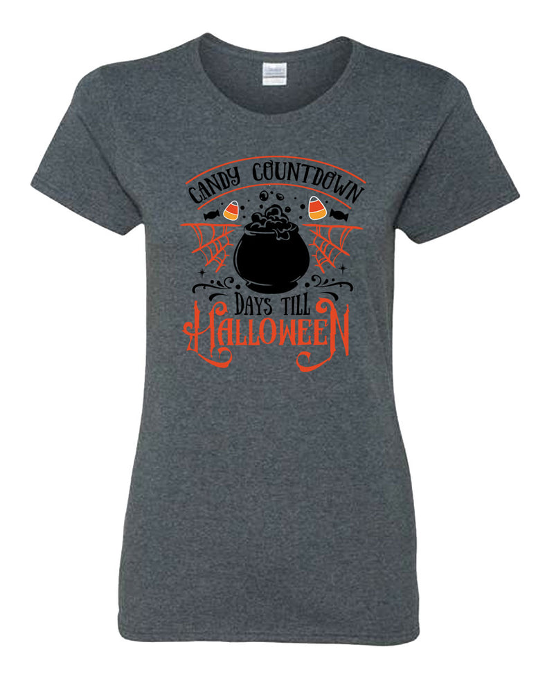 Candy countdown days till Halloween women t-shirt - Fivestartees