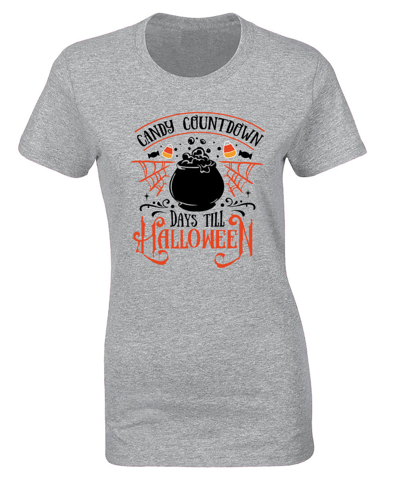 Candy countdown days till Halloween women t-shirt - Fivestartees