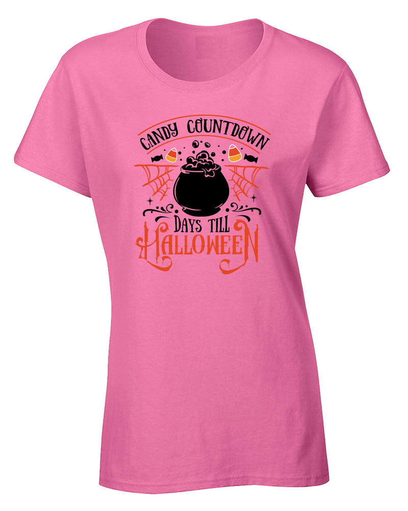 Candy countdown days till Halloween women t-shirt - Fivestartees