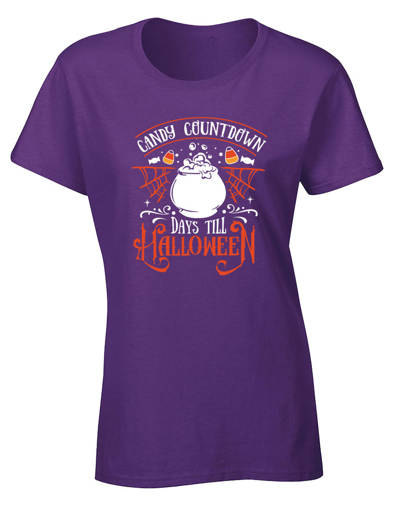 Candy countdown days till Halloween women t-shirt - Fivestartees