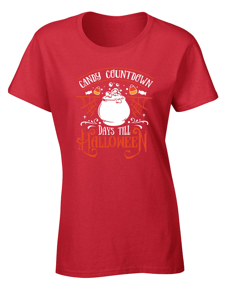 Candy countdown days till Halloween women t-shirt - Fivestartees