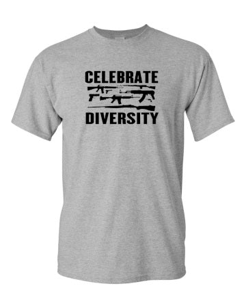 Celebrate Diversity Funny Gun Rights T Shirt 2nd Amendment Hunting Tee - Fivestartees