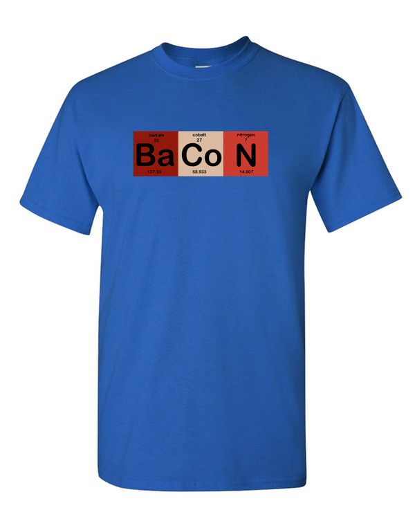 The Chemistry of Bacon T Shirt Funny Brunch Periodic Table Science Tee - Fivestartees
