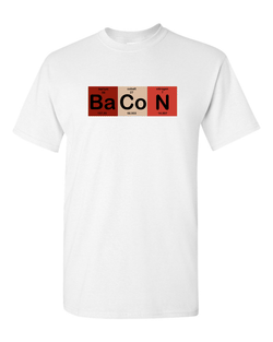 The Chemistry of Bacon T Shirt Funny Brunch Periodic Table Science Tee - Fivestartees