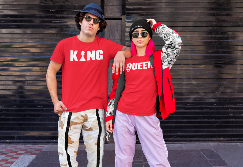 The King and The Queen T-shirt  Couple T-shirt, Valentine t-shirt. - Fivestartees