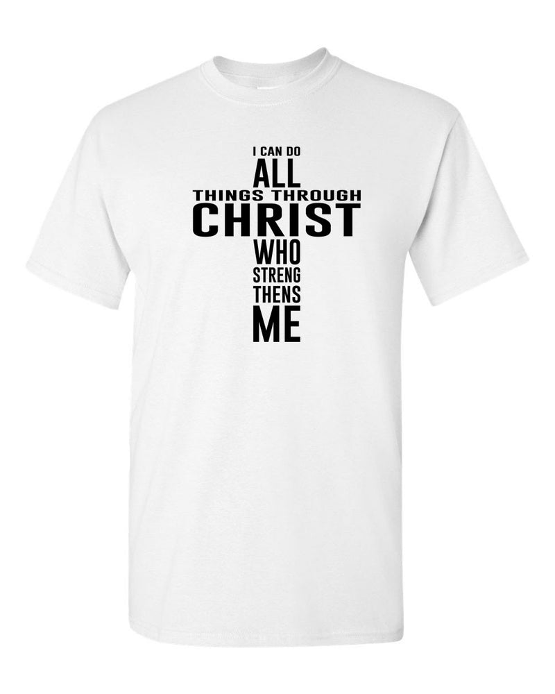 Cross I Can Do all Things Through Christ T-shirt, Christian, Religious T-shirt - Fivestartees