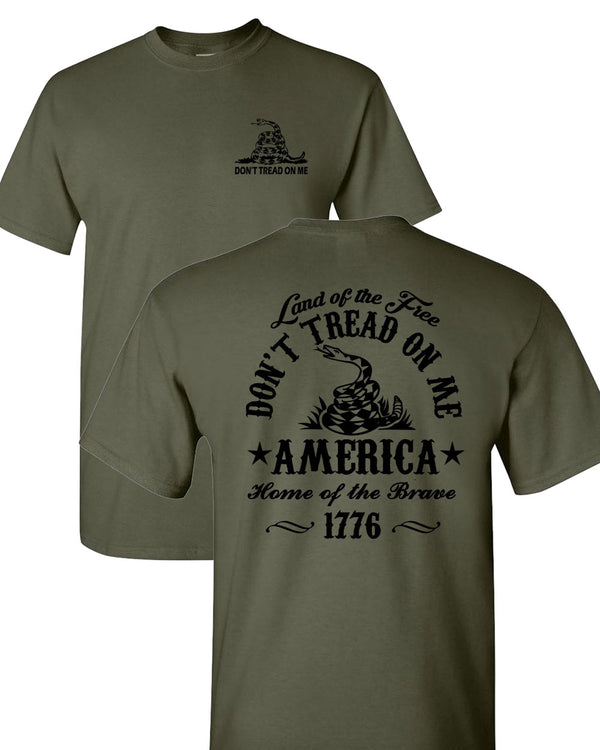 Don't tread on me t-shirt 2nd amendment tees - Fivestartees