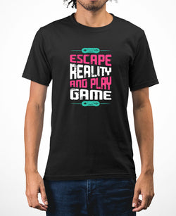 Escape reality and play game t-shirt funny gaming t-shirt - Fivestartees