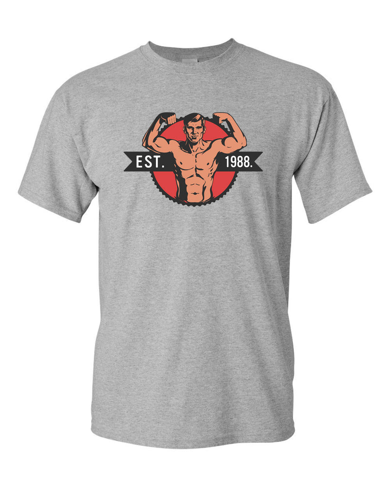Gym Muscle T-shirt Est 1988 Fitness T-shirt - Fivestartees