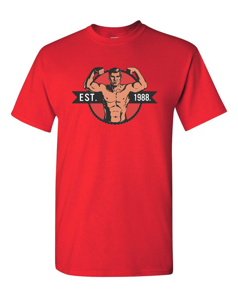 Gym Muscle T-shirt Est 1988 Fitness T-shirt - Fivestartees