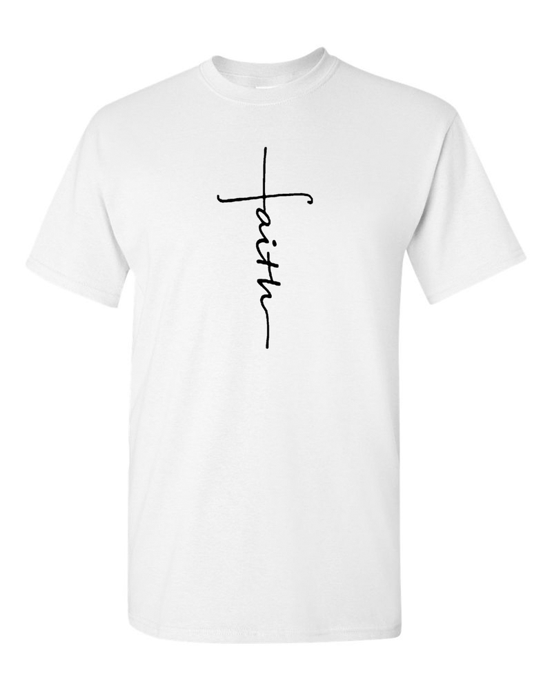 Faith Cross T-shirt Christian T-shirt - Fivestartees