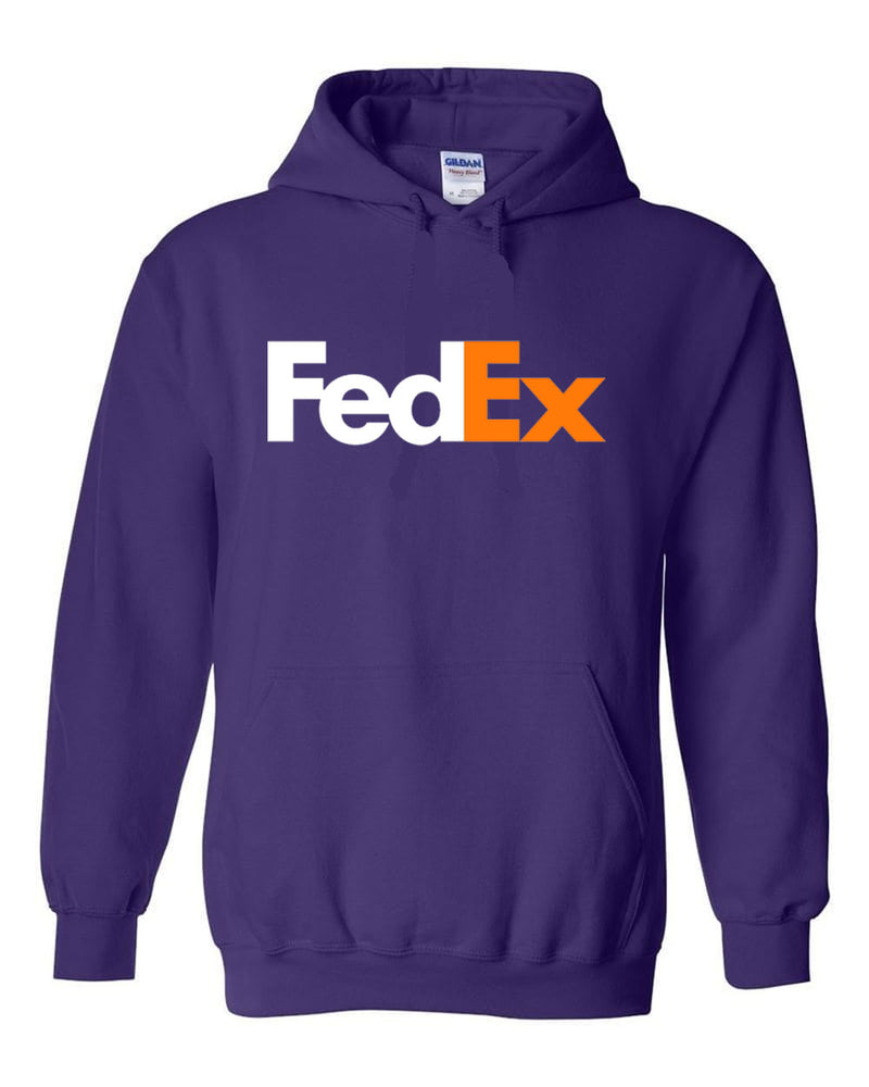 FedEx  Hoodie postal FedEx white orange Logo Hoodie - Fivestartees