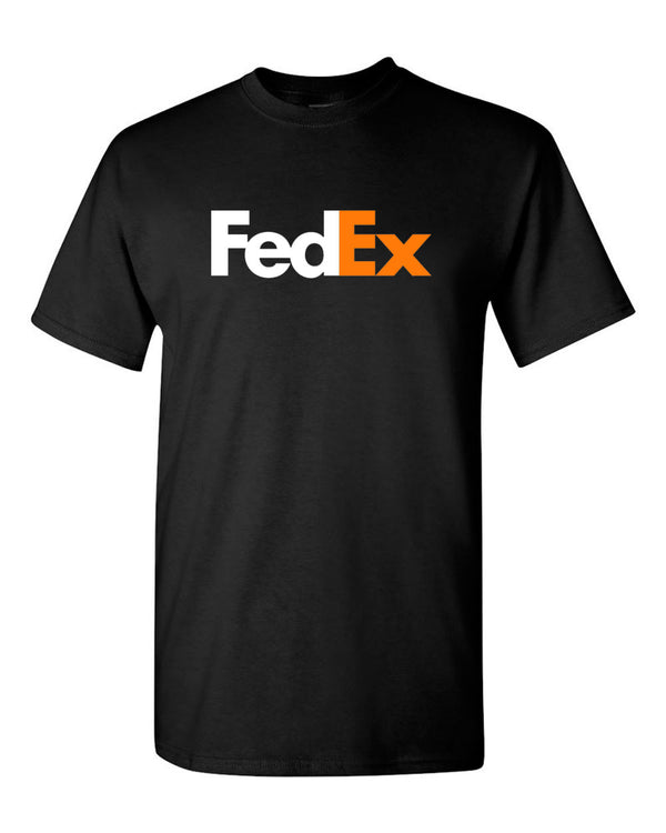 FedEx  T-shirt postal FedEx white orange Logo T-shirt - Fivestartees
