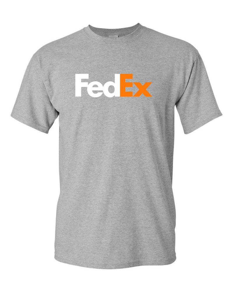 FedEx  T-shirt postal FedEx white orange Logo T-shirt - Fivestartees