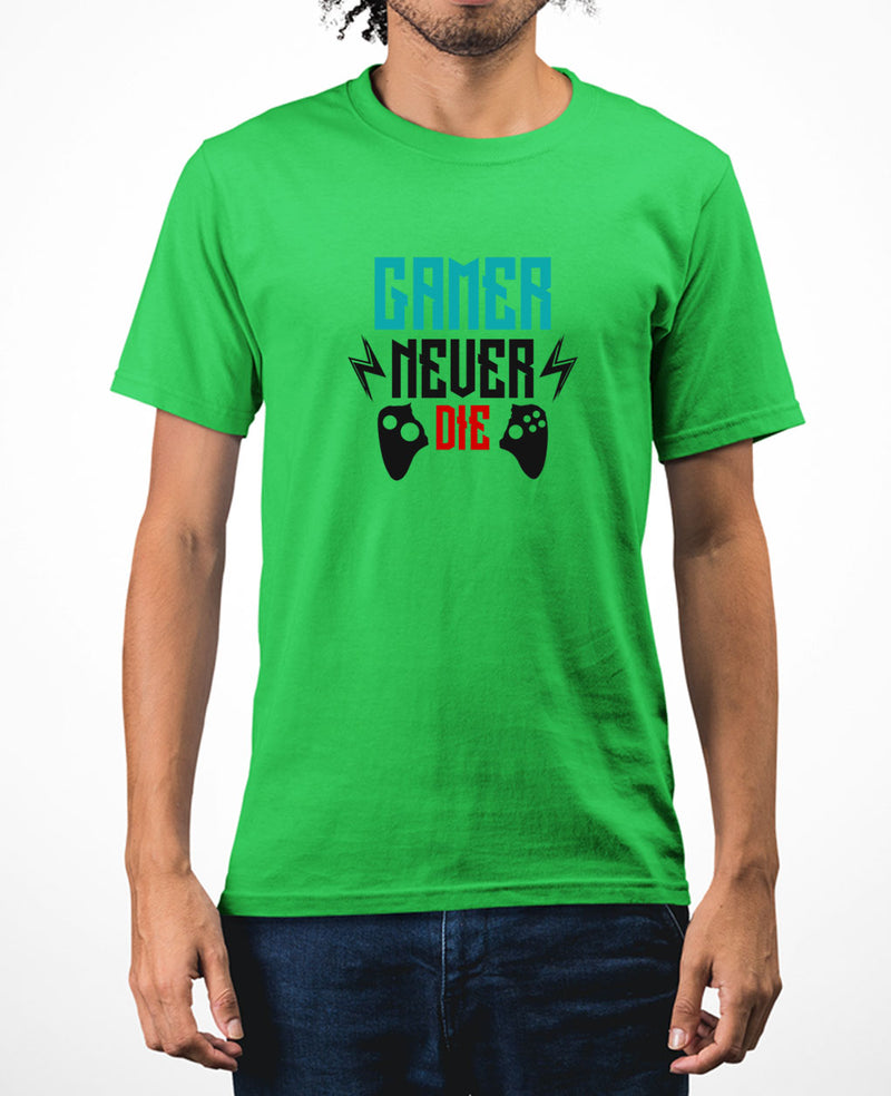 Gamer never die funny geek t-shirt video game tee - Fivestartees