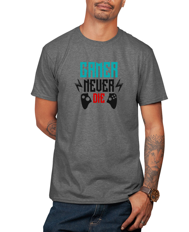 Gamer never die funny geek t-shirt video game tee - Fivestartees